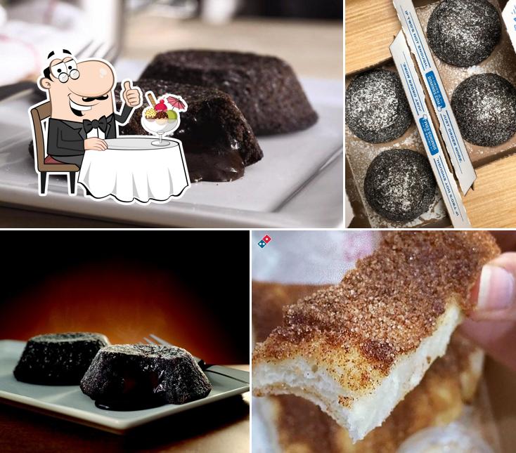 Domino's Pizza serves a selection of sweet dishes