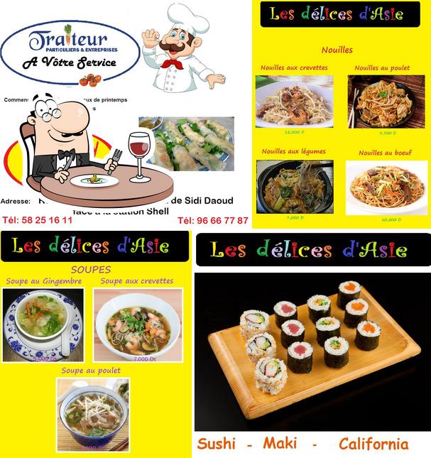 Food at Les Délices d'Asie