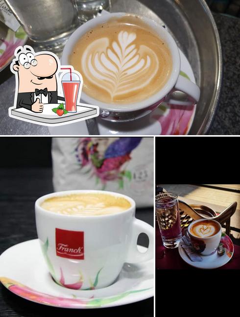 Enjoy a beverage at Marche caffe