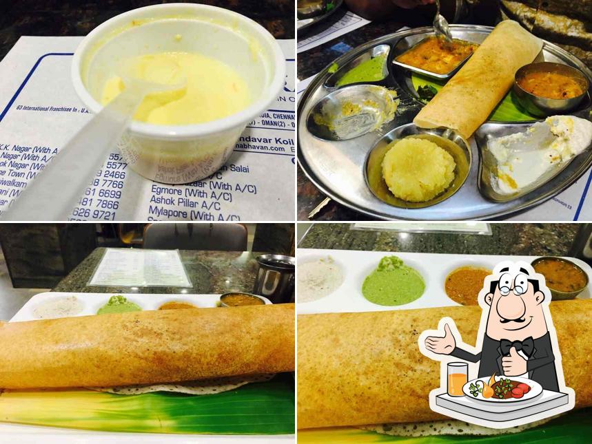Food at Hotel Saravana Bhavan