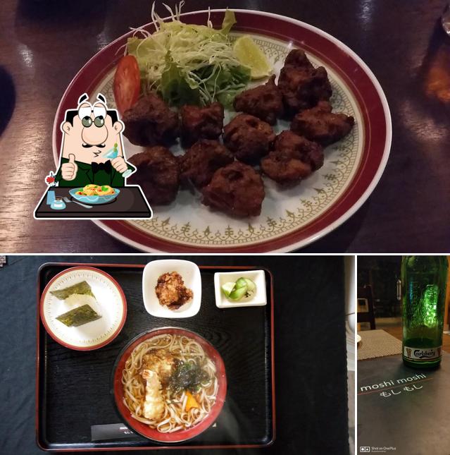 This is the photo depicting food and beer at Moshi Moshi Japanese Restaurant