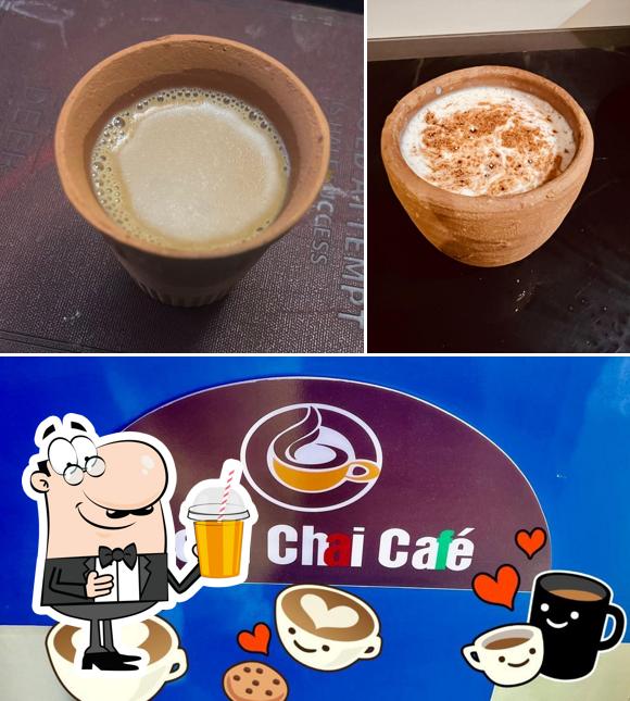 Enjoy a beverage at Desi Chai Cafe