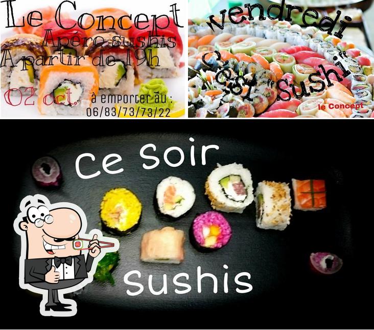 Prenez différentes options de sushi