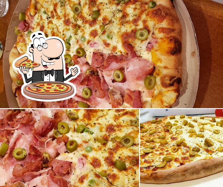 Consiga diferentes tipos de pizza