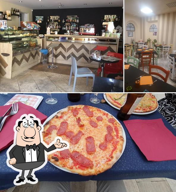 Tra le varie cose da Pizzeria Bar La Terrazza si possono trovare la interni e pizza