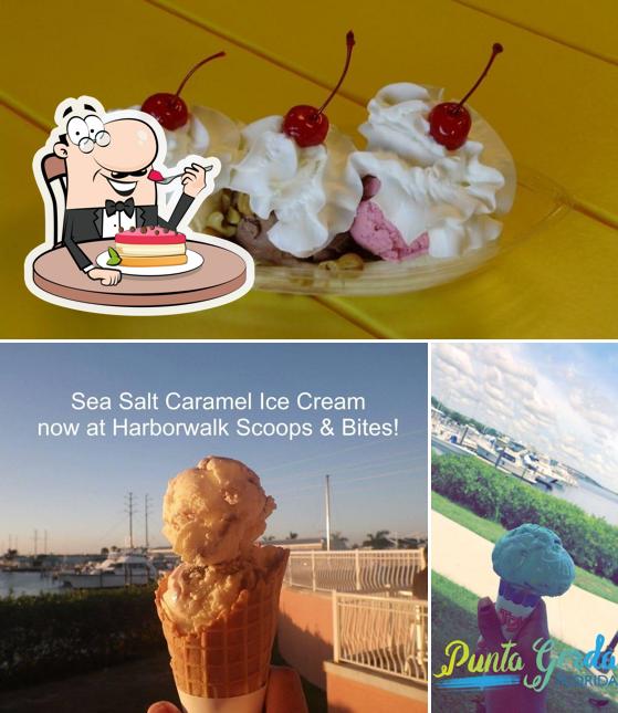 "Harborwalk Scoops & Bites" предлагает разнообразный выбор сладких блюд