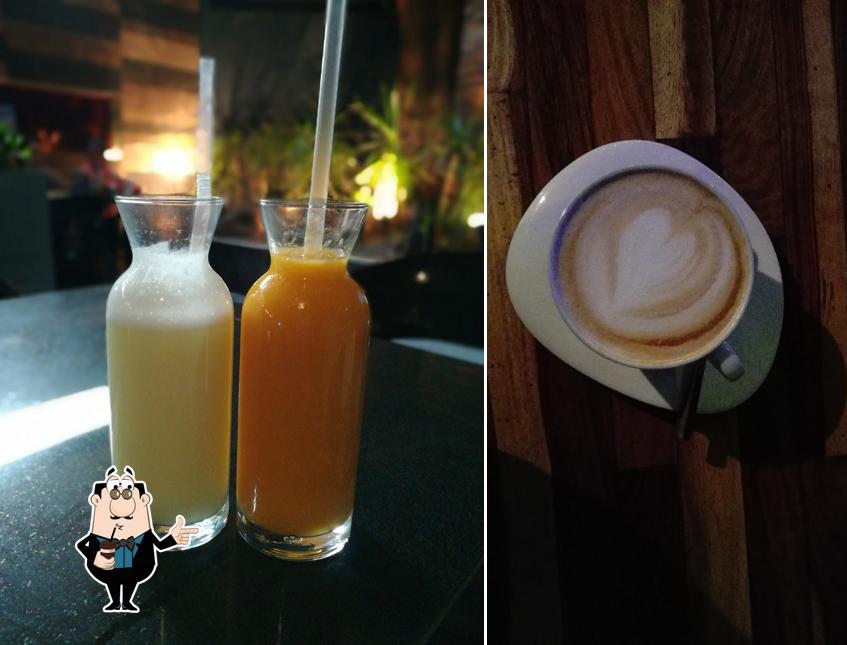 Enjoy a beverage at Blaze Cafe - Mohandseen