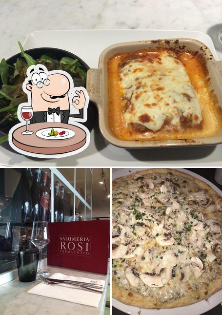 The photo of food and exterior at Salumeria Rosi Parmacotto