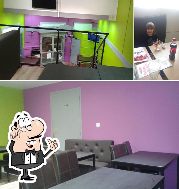 La intérieur et boisson du restaurant