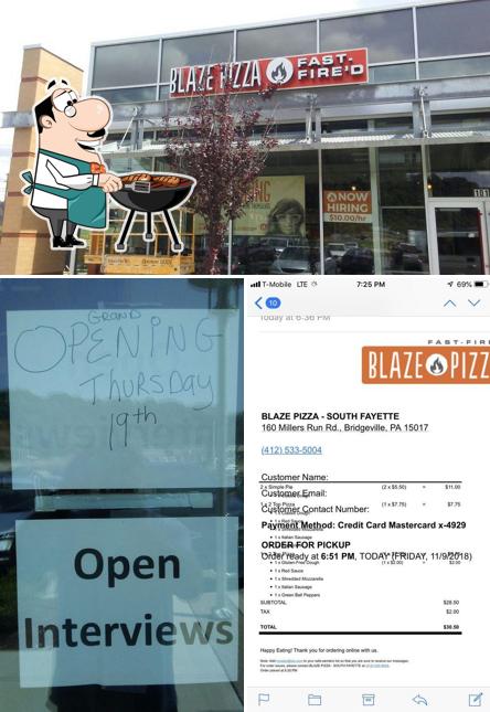 Blaze Pizza, 160 Millers Run Rd 100 in Bridgeville Restaurant menu