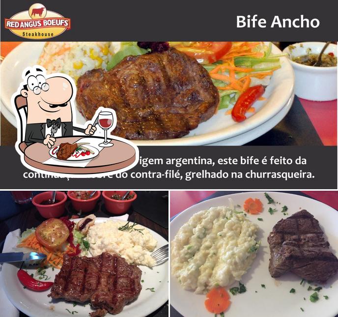 Experimente refeições de carne no Red Angus Beef Boeufs