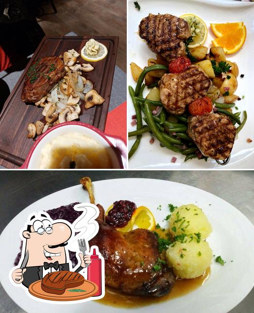 Choisissez des plats à base de viande à Marktblick Restaurant & Cafe'