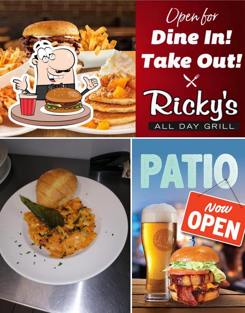Order a burger at Ricky's All Day Grill - Hinton