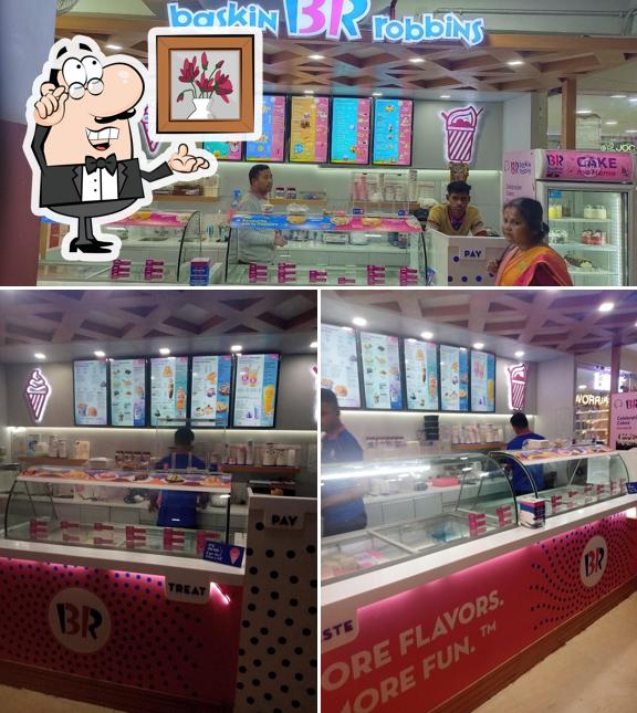 The interior of Baskin Robbins