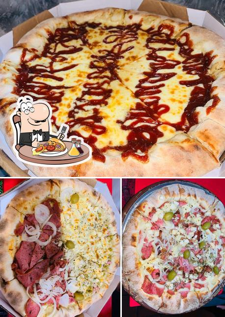 Experimente pizza no Pizzaria Itália