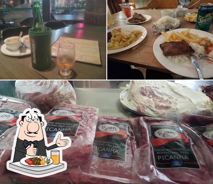 Esta é a ilustração mostrando comida e cerveja no Cia do Boi