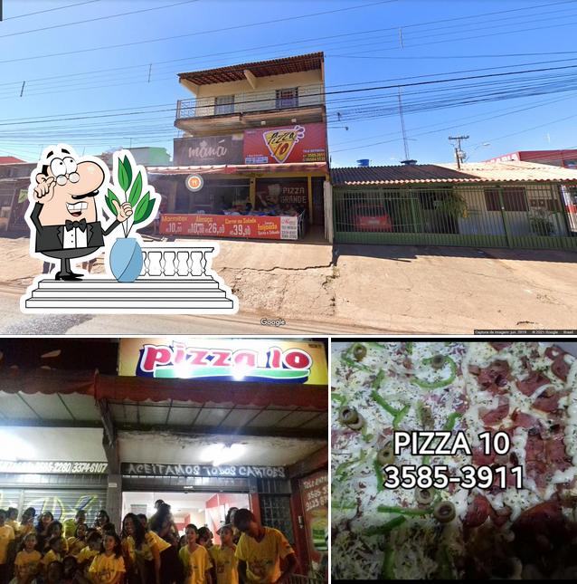 Esta é a imagem apresentando exterior e pizza no Pizza 10