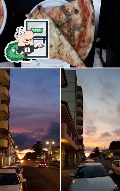 Guarda la foto che mostra la esterno e pizza di Pizzeria Focacceria Noiâr