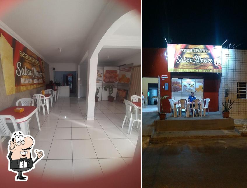 Sente em uma das mesas no Pastelaria e Crepearia Sabor Mineiro