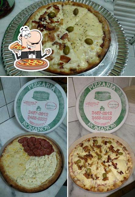 Consiga pizza no Pizzaria Romanos
