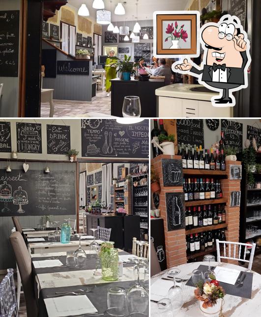 Gli interni di Trattoria alla vida