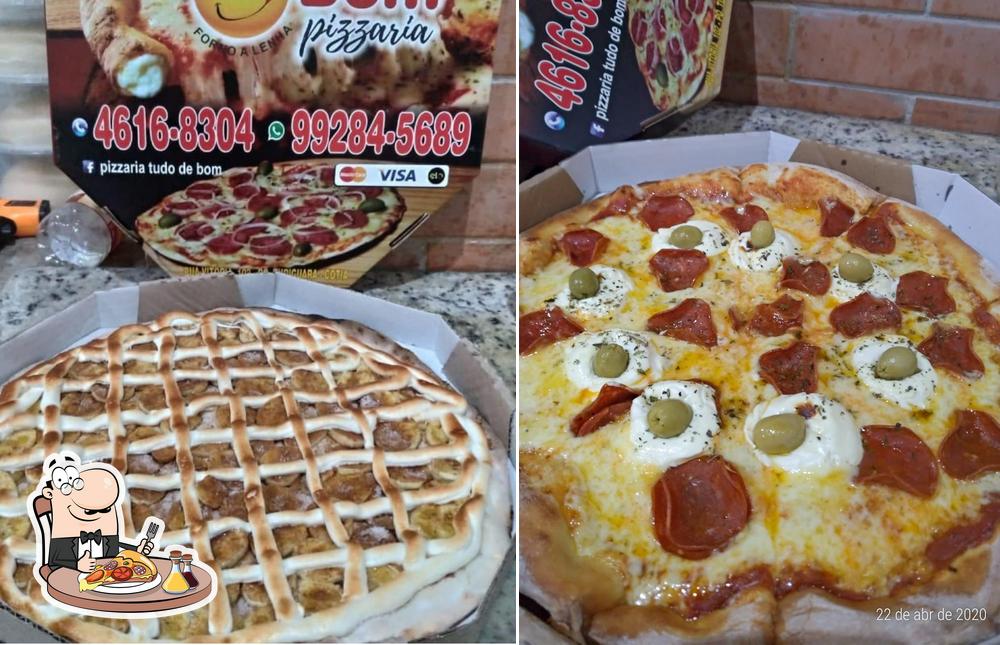 Escolha diferentes tipos de pizza