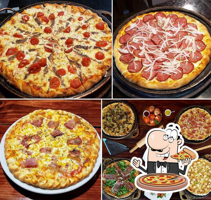 Escolha pizza no Pizzaria Di Mantova