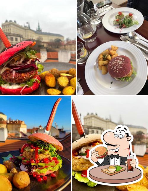 Treat yourself to a burger at Vegan's Prague