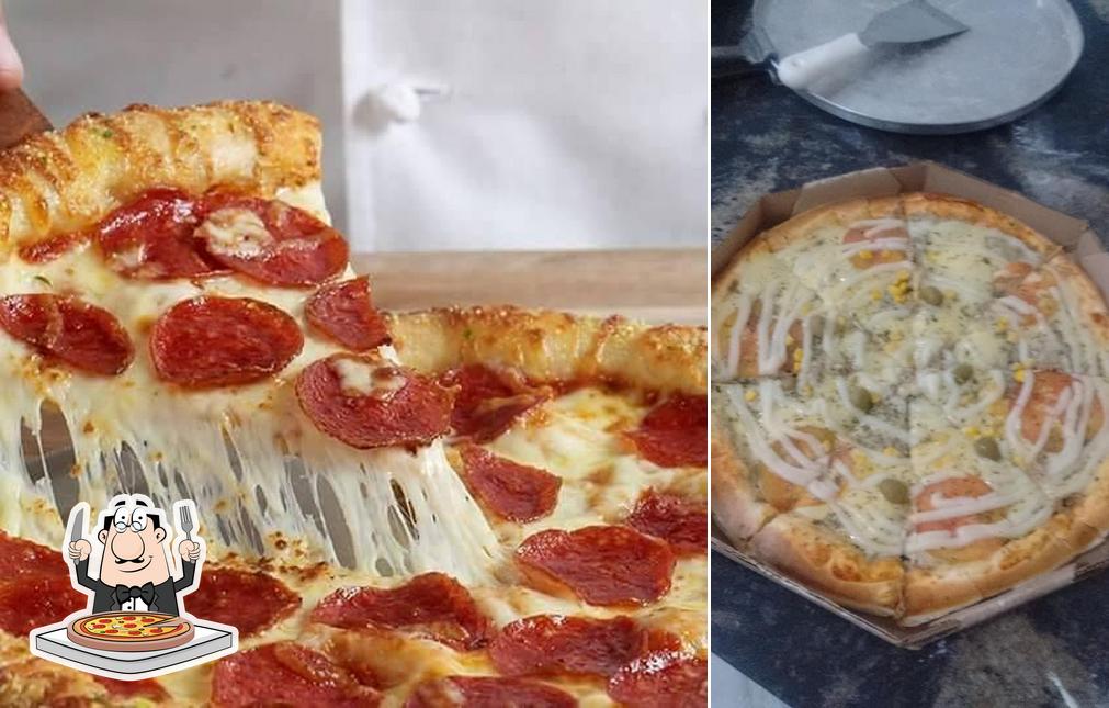 Escolha diferentes variedades de pizza
