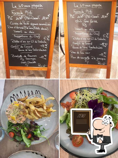 Le 40 offre un tableau affichant le menu