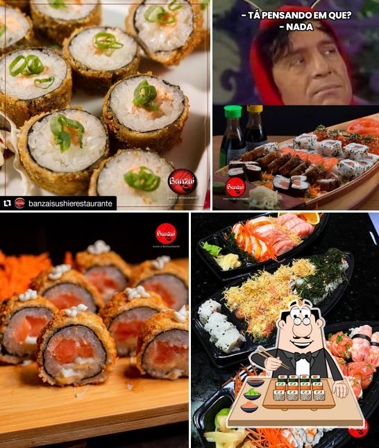Experimente diferentes opções de sushi