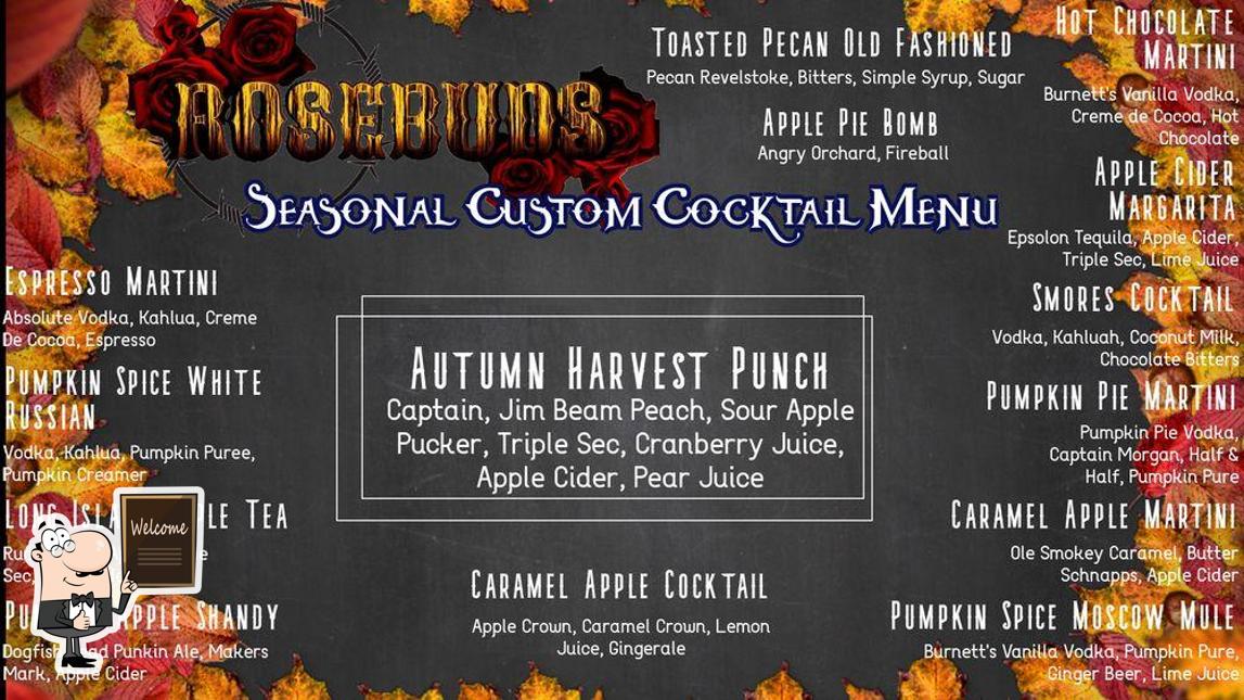 ROSEBUDS BAR in Junction City Restaurant menu and reviews