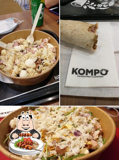 Nourriture à KOMPO salade & wrap à composer