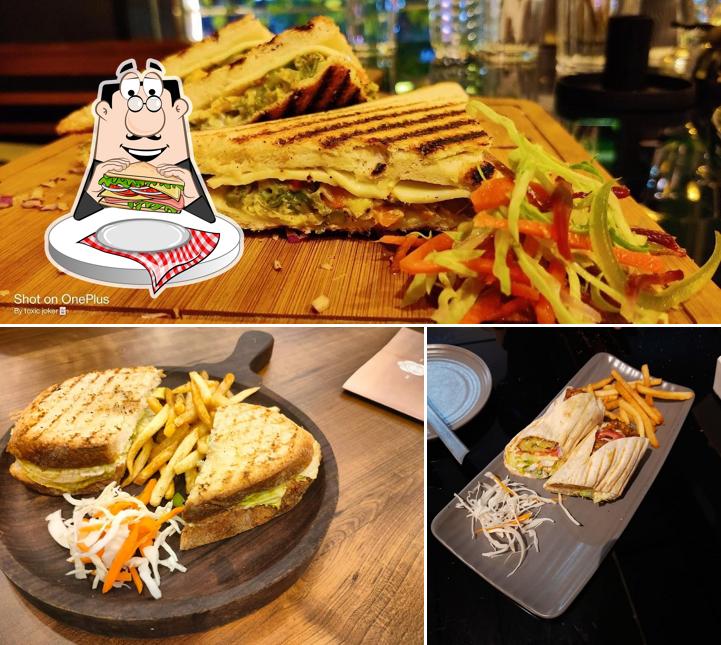 Club sandwich at Kruti Coffee