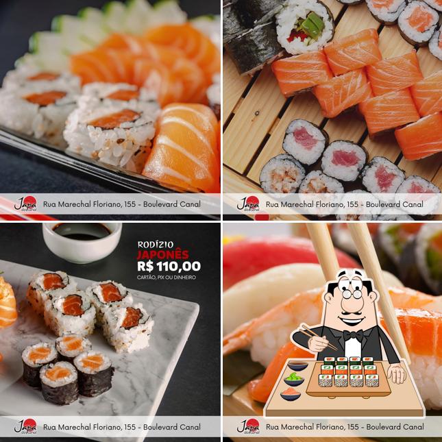 Prove diversas opções de sushi