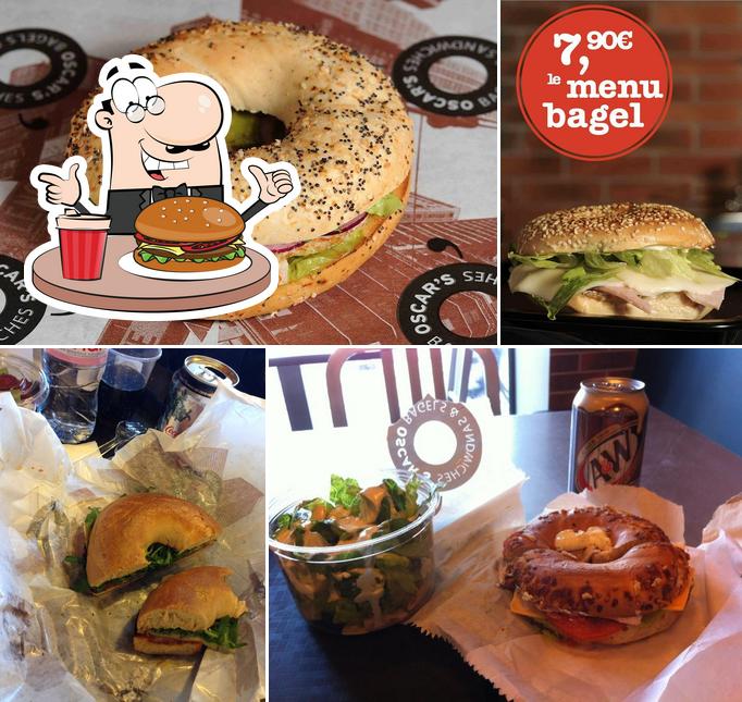 Get a burger at Oscar's Bagels and Sandwiches