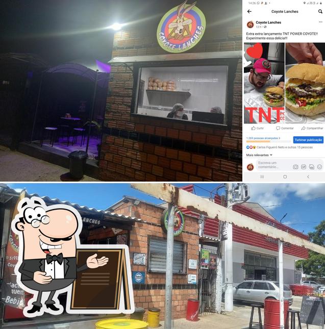 Confira a foto ilustrando exterior e cidadãos no Coyote Lanches