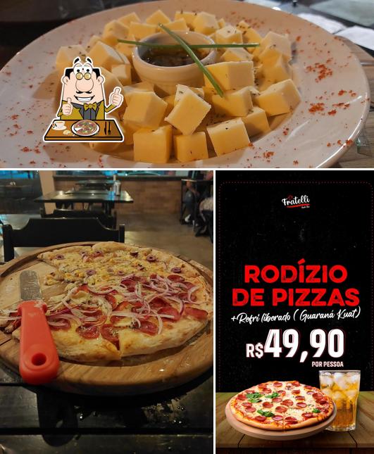 Escolha pizza no Fratelli Gastro Bar