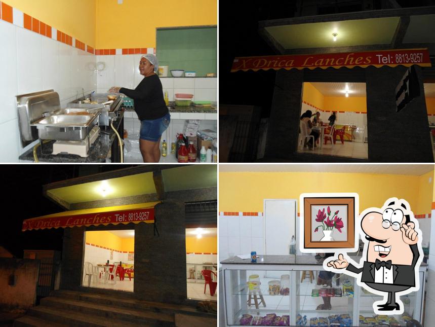 O interior do XDrica Lanches