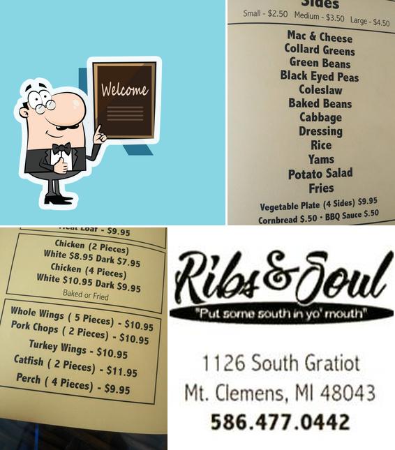 Ribs & Soul in Mount Clemens Restaurant menu and reviews