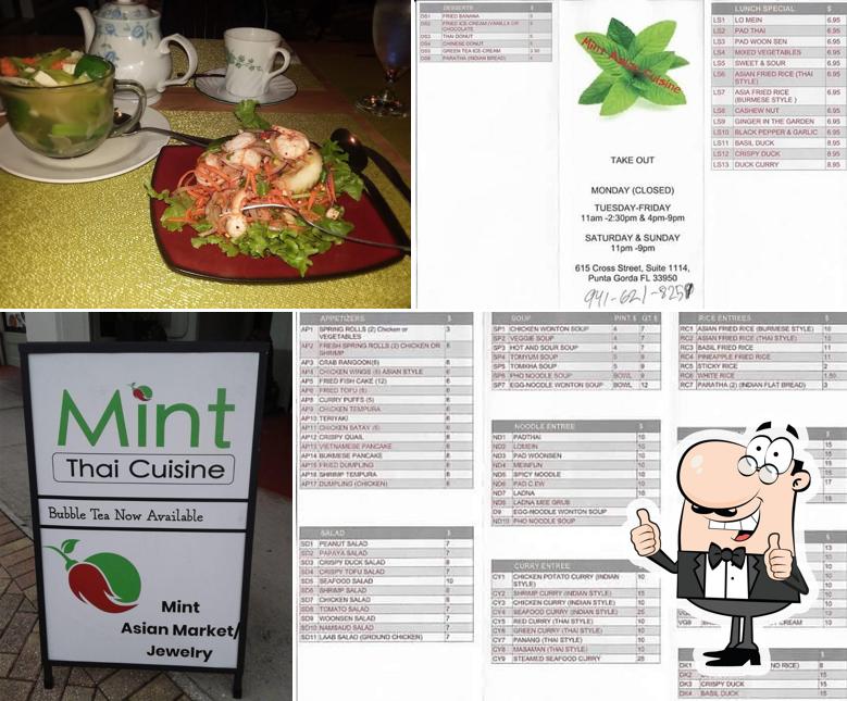 Mint Thai Cuisine in Punta Gorda Restaurant menu and reviews