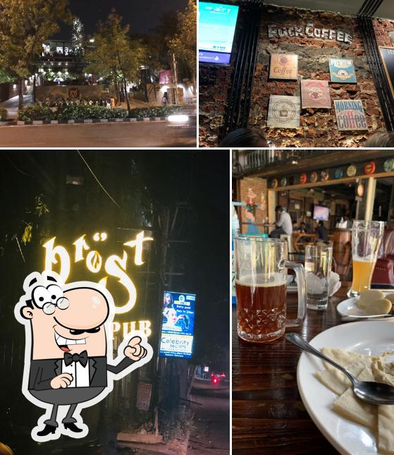 The exterior of Prost Brew Pub