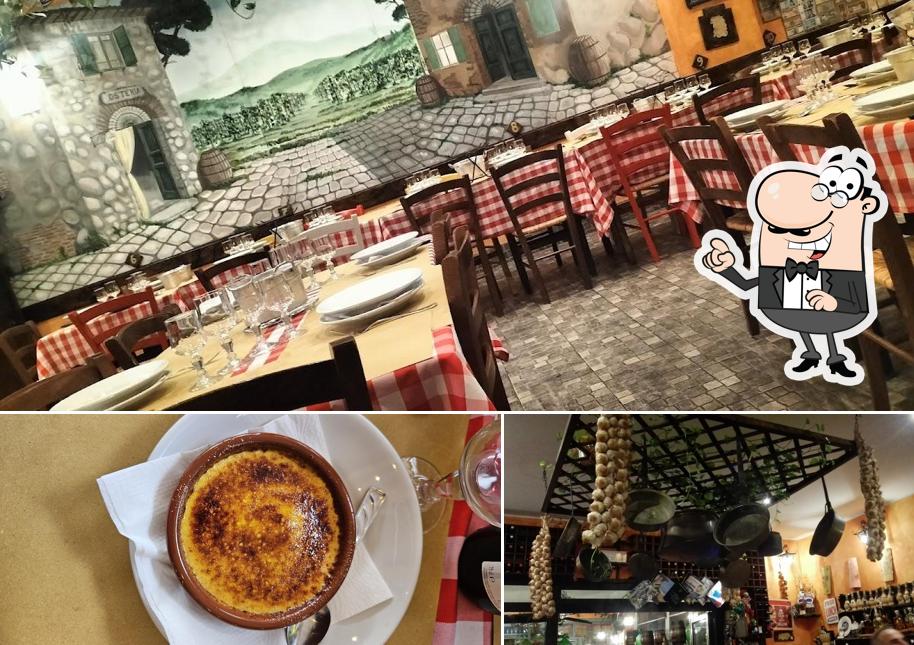 La interni e cibo del ristorante