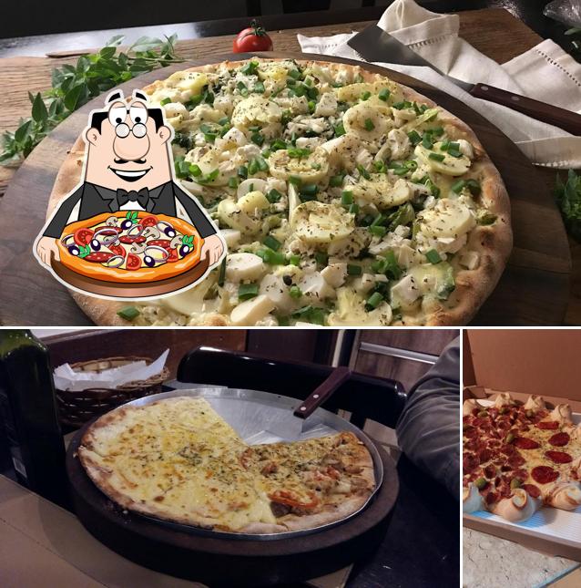 Experimente pizza no Pizzaria Boca de Forno
