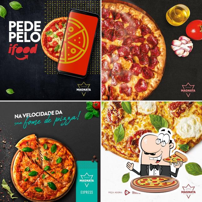Experimente pizza no Pizzaria Magnata