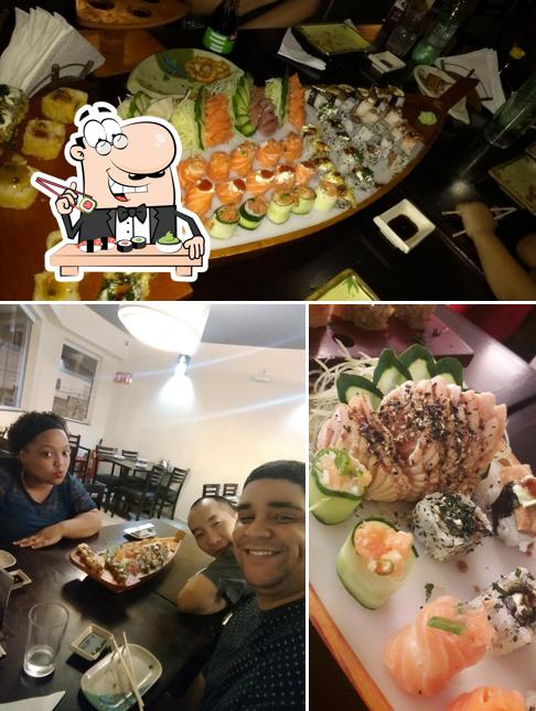 Rolos de sushi são oferecidos por Donguri Sushi