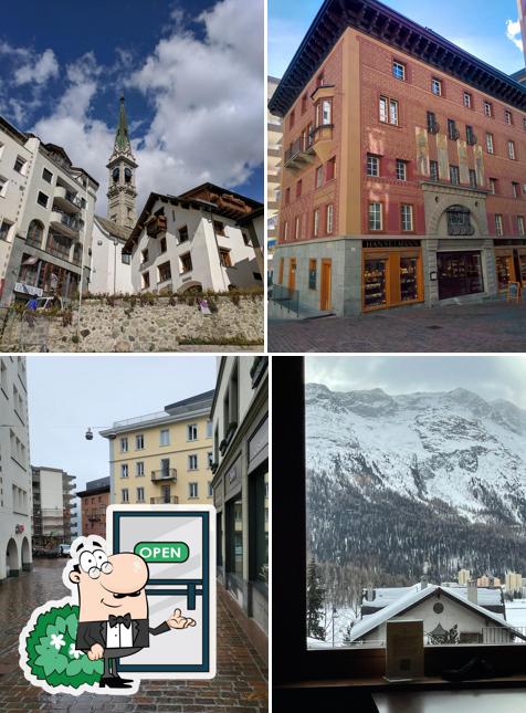 Puoi goderti l'aria fresca da seduto all'esterno di Cafè, Bäckerei & Confiserie Hanselmann