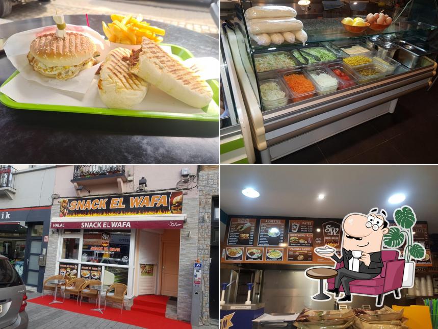 Voici la photo indiquant la intérieur et nourriture sur snack el wafa anderlecht