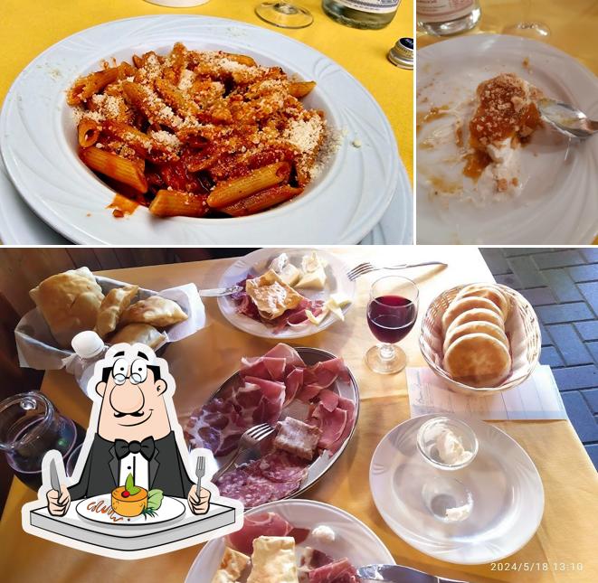 Tra le varie cose da Bar Trattoria Al Fiume si possono trovare la cibo e bevanda