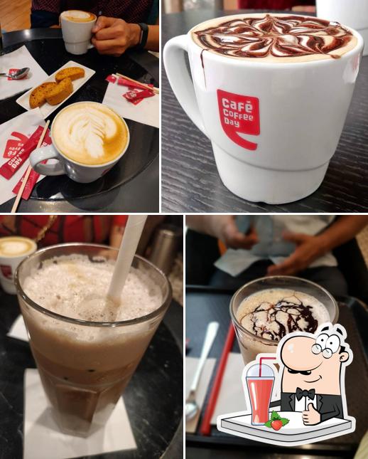 Check out various beverages available at Cafe Coffee Day